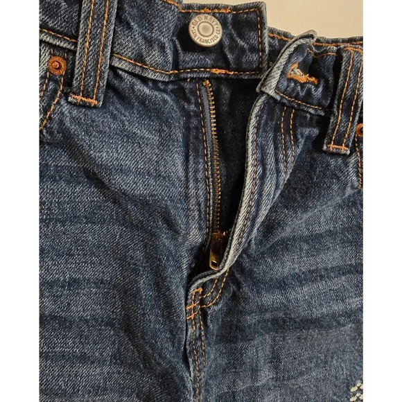 Old Navy Girls blue denim patriotic American Flag USA cut-off jean shorts sZ 16 - Picture 7 of 8